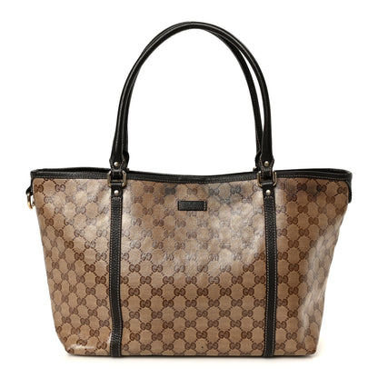 Gucci Crystal Monogram Medium Joy Tote Beige Ebony Testa Di Moro 1 of 12