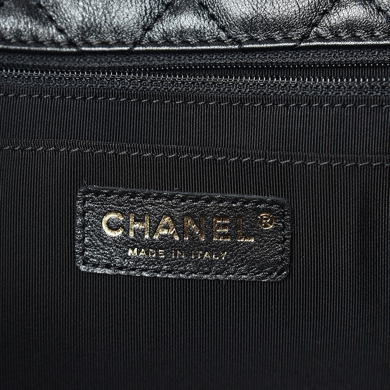 Chanel Metallized Calfskin Quilted Small XXL Travel Flap Bag Black 6 of 10
