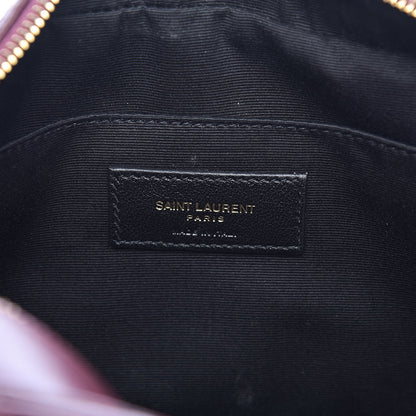 Saint Laurent Calfskin Matelasse Monogram Lou Camera Bag Dark Legion Red 6 of 10