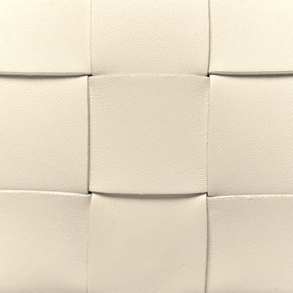 Bottega Veneta Lambskin Maxi Intrecciato Small Cassette Crossbody Bag White 8 of 11