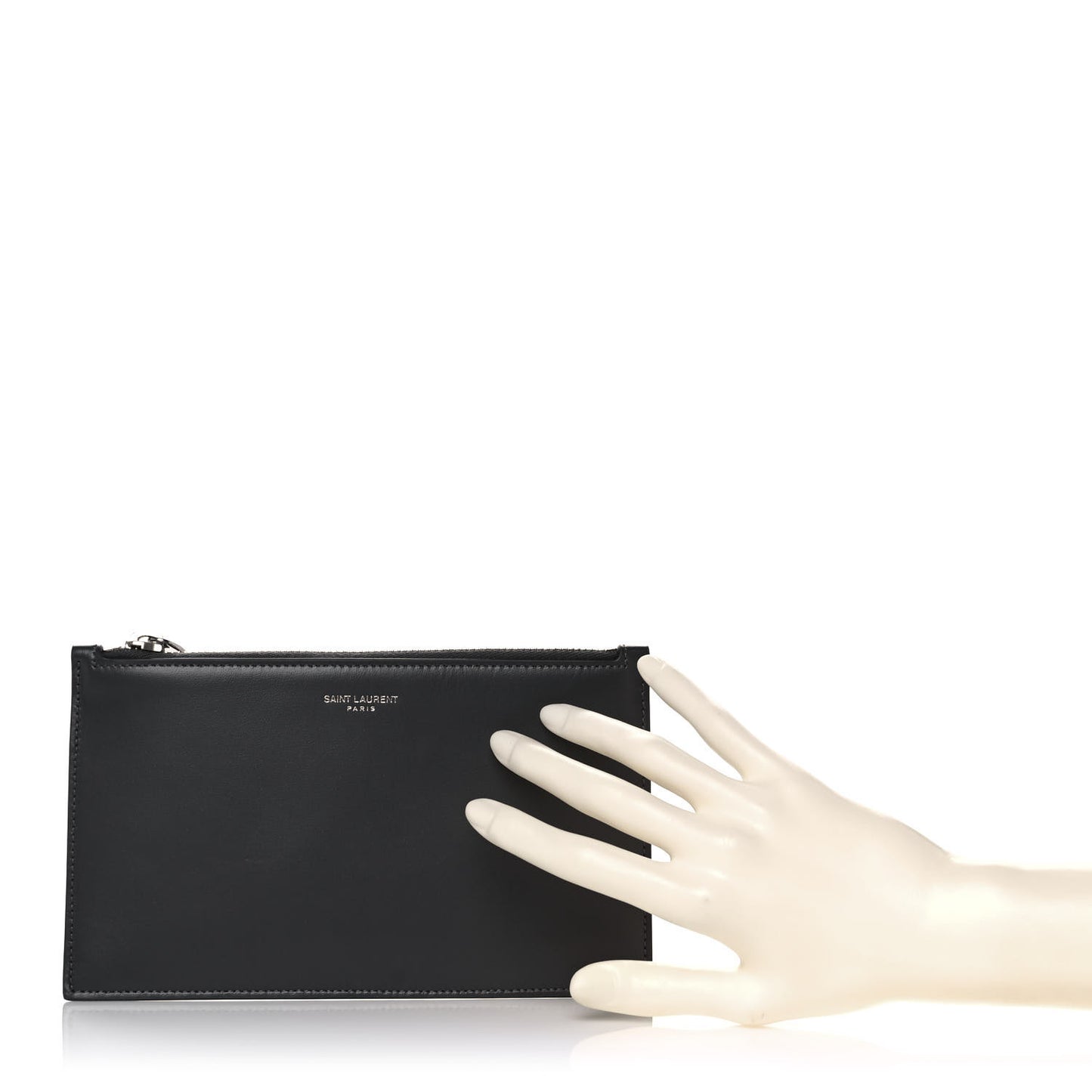 Smooth Calfskin Zip Pouch Black