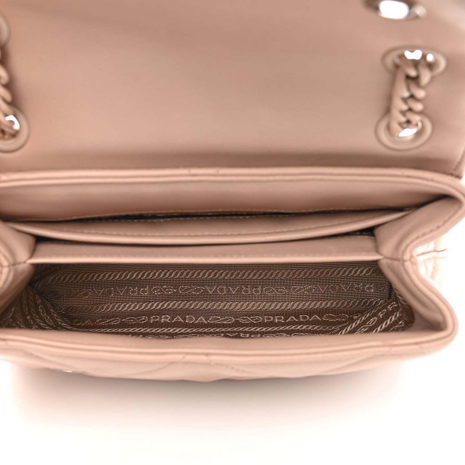 Prada Nappa Triangle Stitched Small Spectrum Bag Cipria 5 of 8