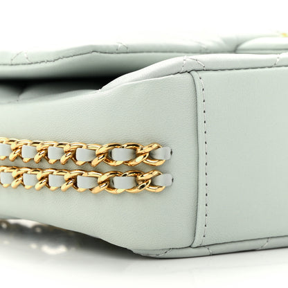 Chanel Lambskin Quilted Mini CC You Flap Light Grey 9 of 12