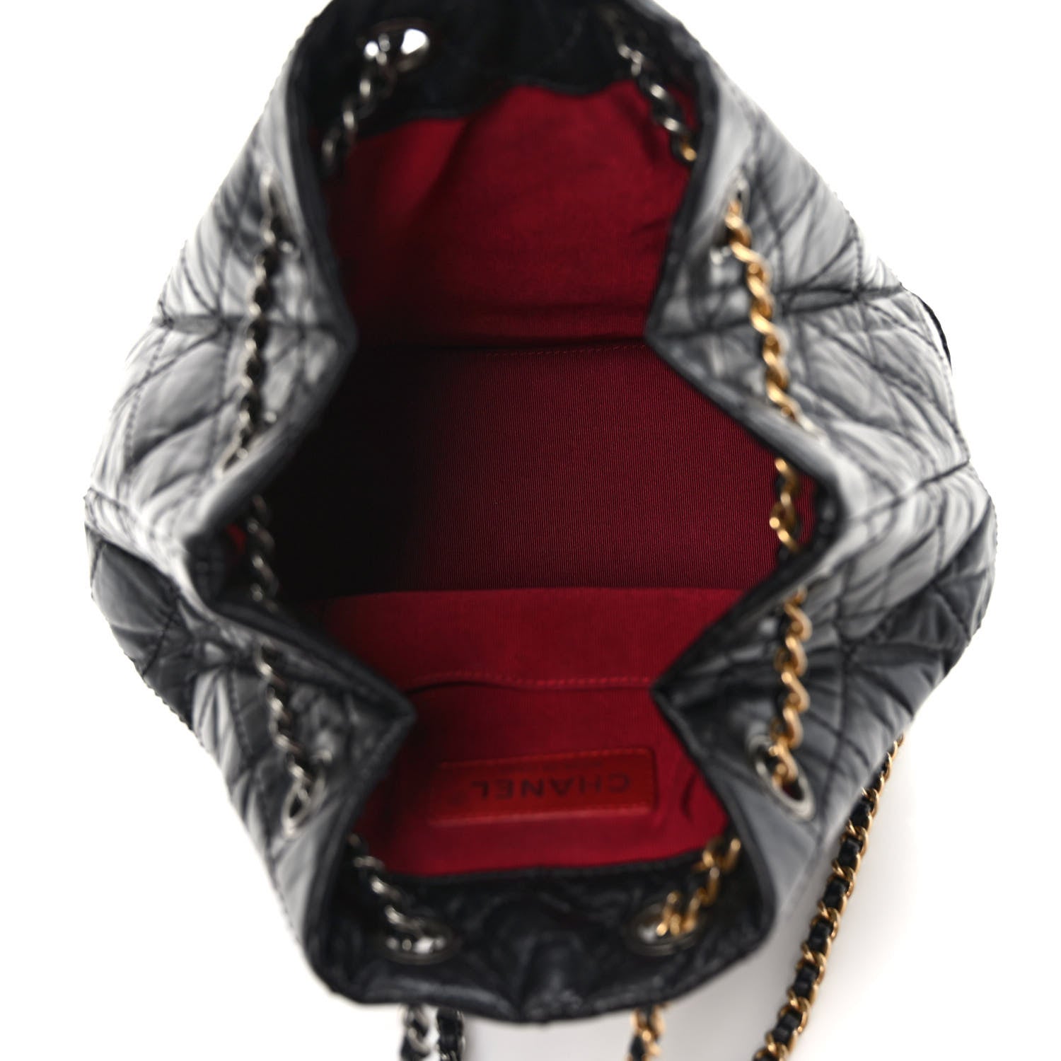 Chanel Aged Calfskin Quilted Small Gabrielle Backpack Black 5 of 9