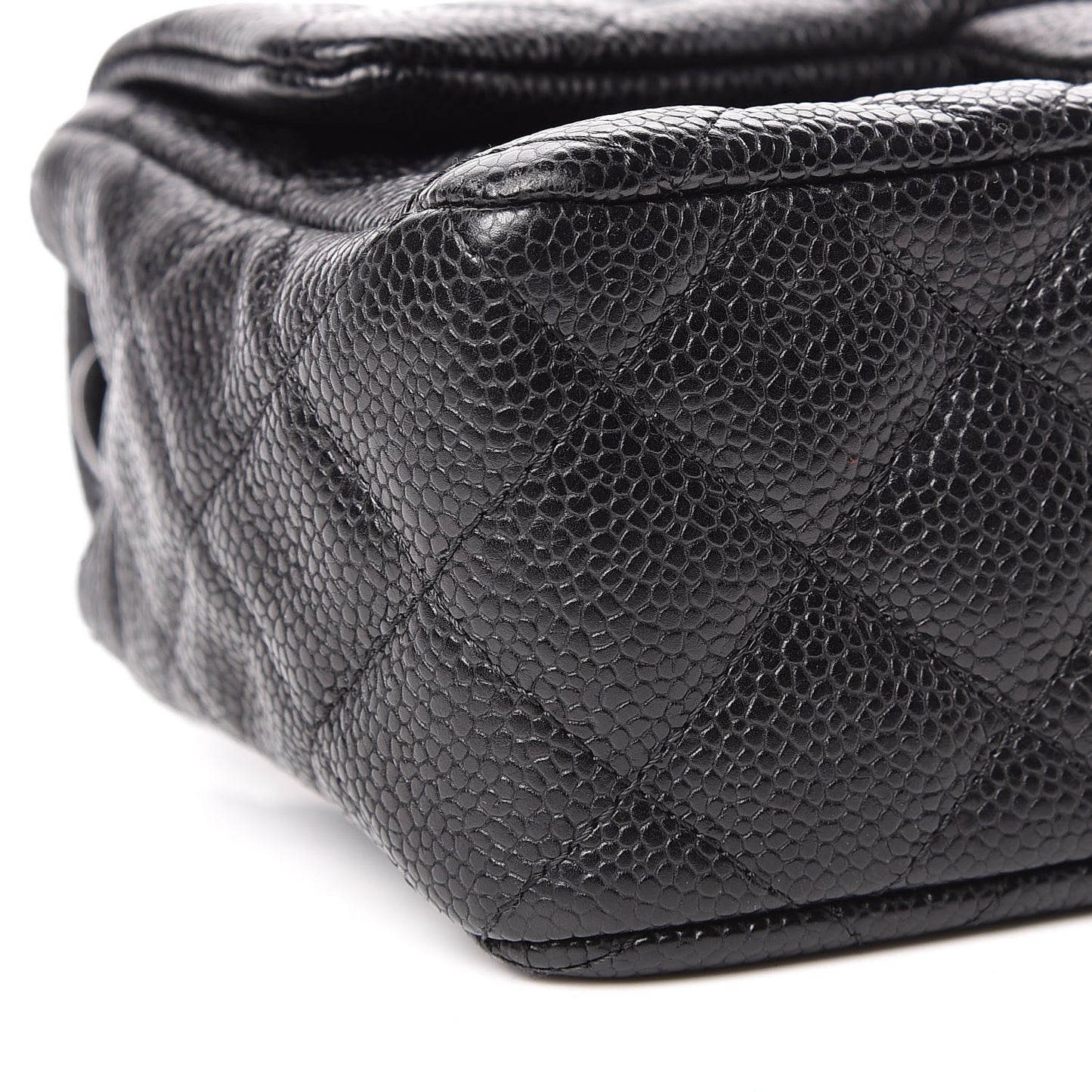 Caviar Quilted Mini Rectangular Flap Black
