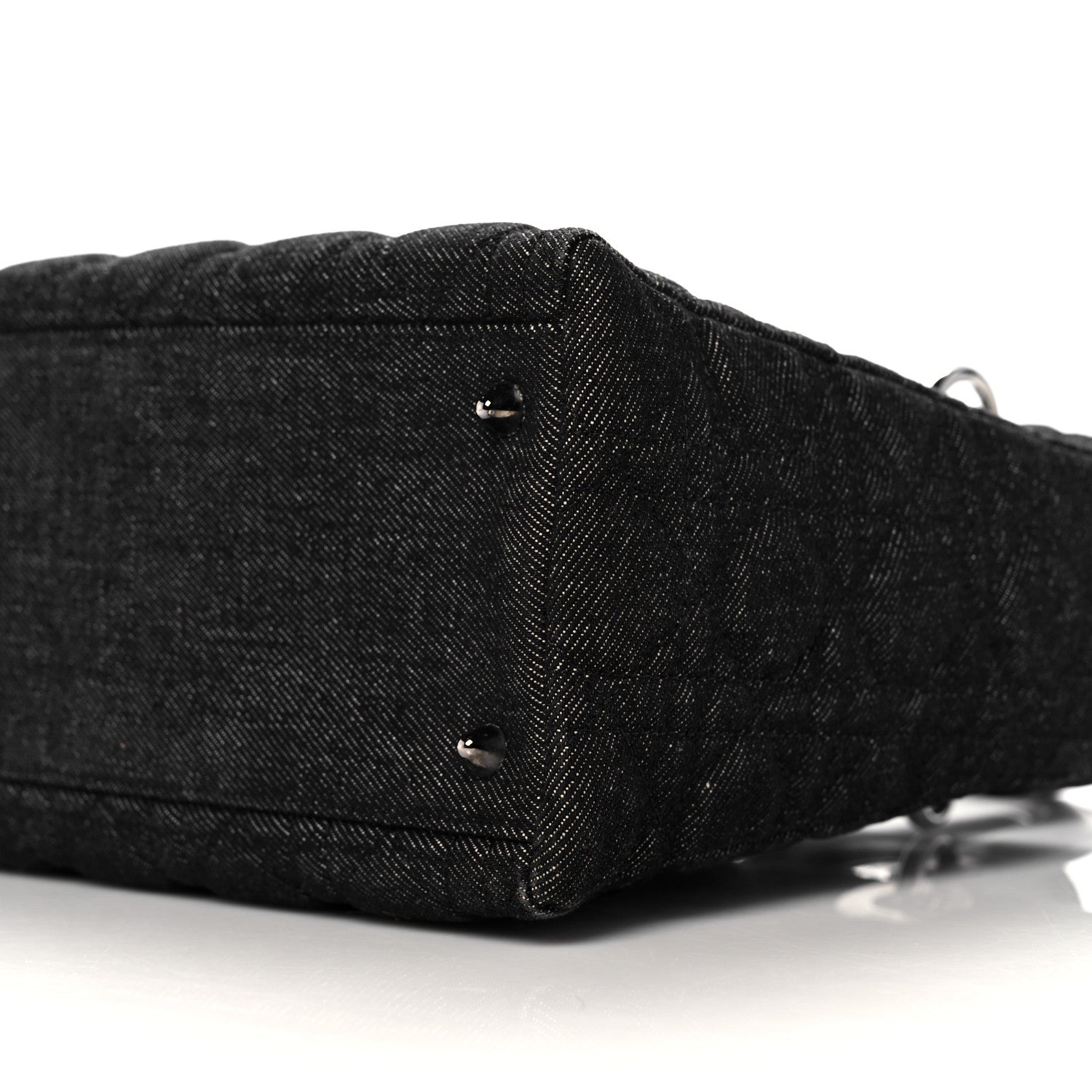 Christian Dior Denim Cannage Medium Lady Dior Black 8 of 11
