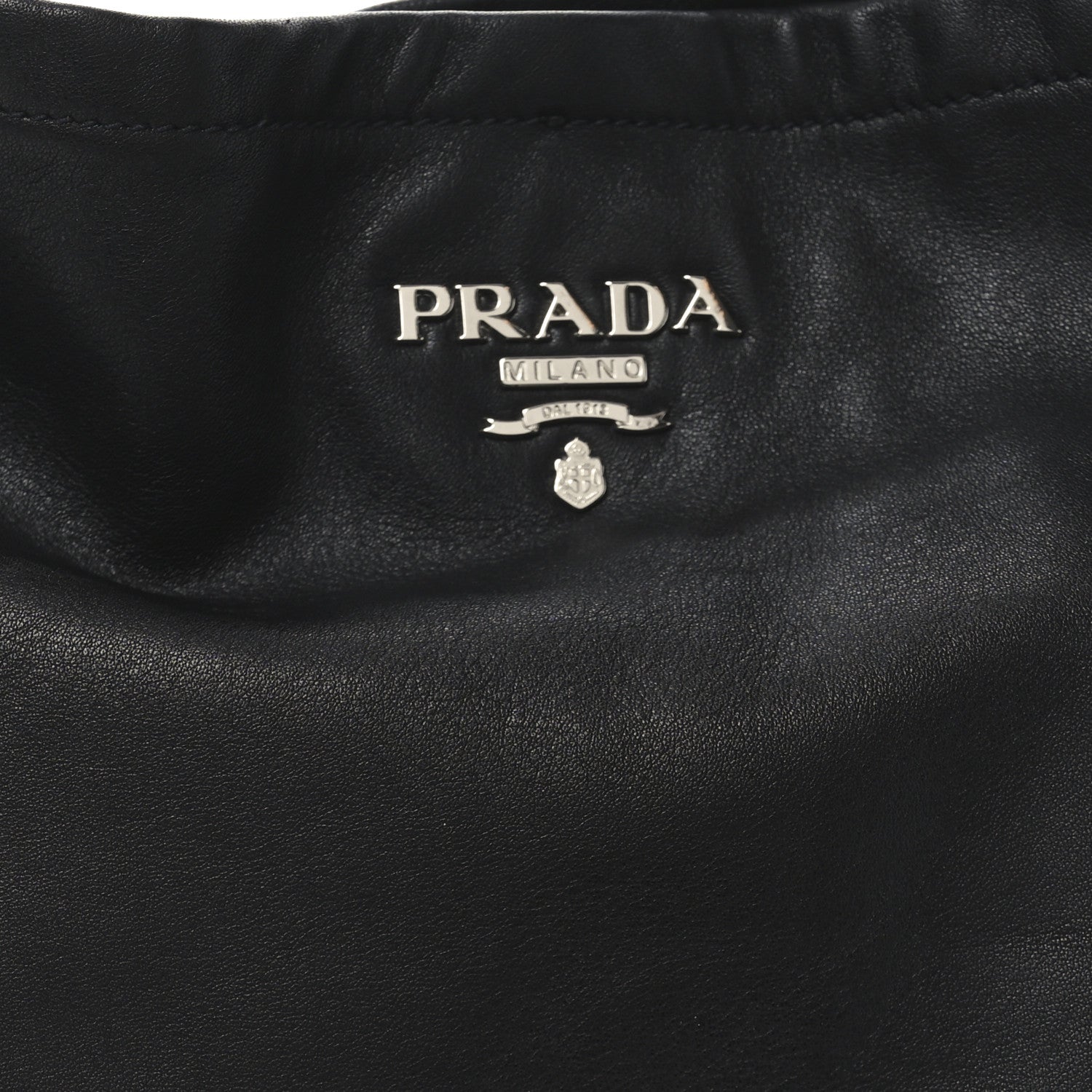 Prada Soft Calf Two Pocket Hobo Black 7 of 9