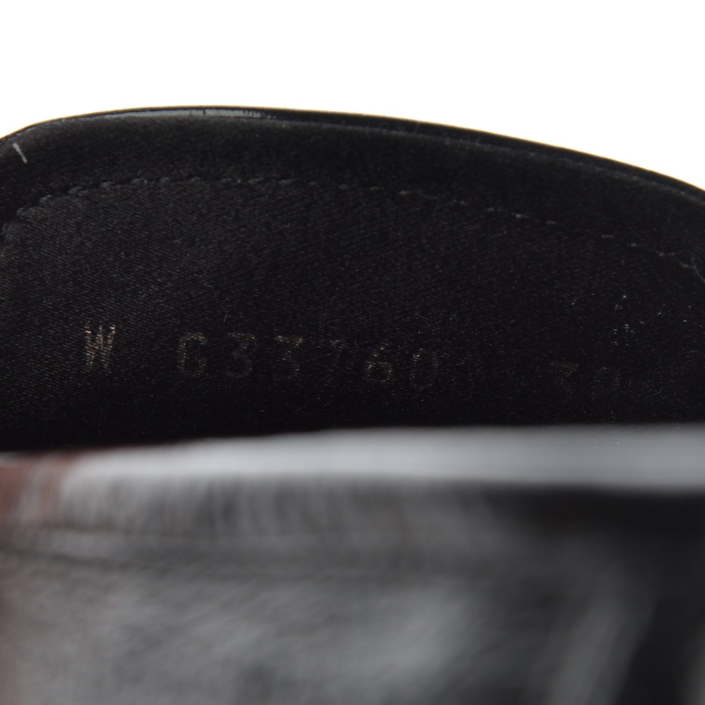 Crackled Patent Calfskin CC Mocassin Loafers 38 Black