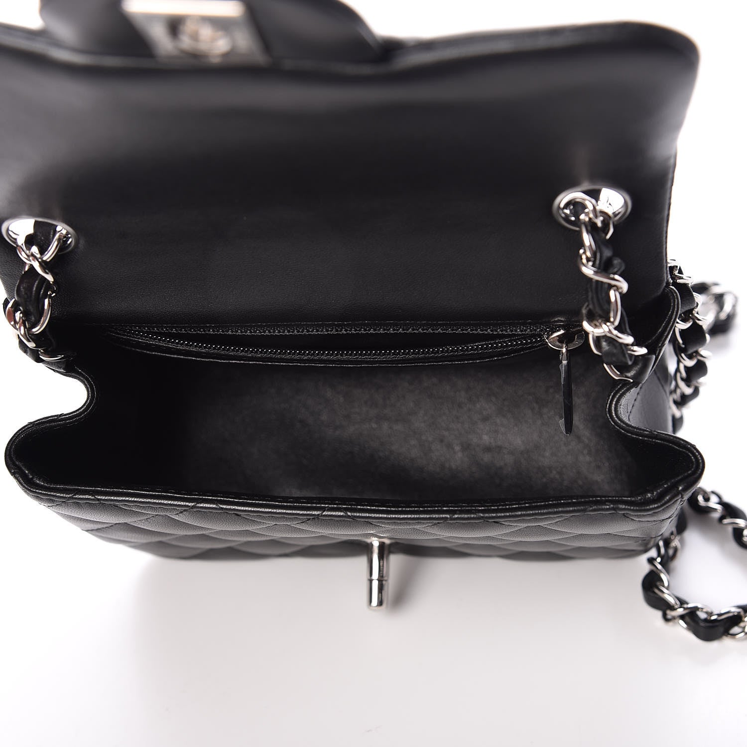 Chanel Lambskin Quilted Mini Square Flap Black 5 of 12