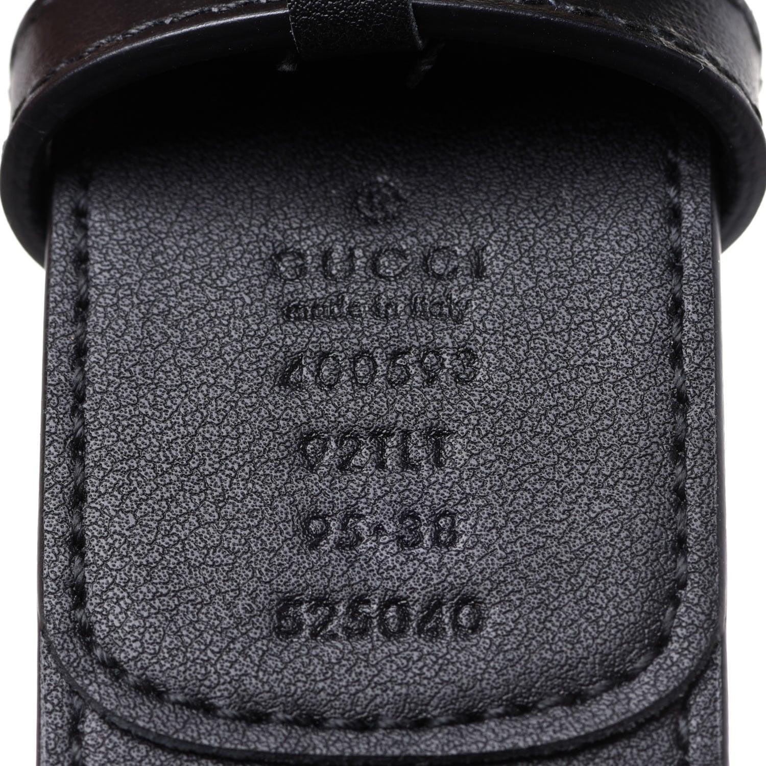 Gucci GG Supreme Monogram Matte Plutone Calfskin Double G 40mm Belt 95 38 Beige Ebony Black 3 of 4