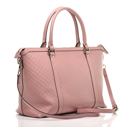 Gucci Soft Microguccissima Medium Zippered Satchel Soft Pink 3 of 10