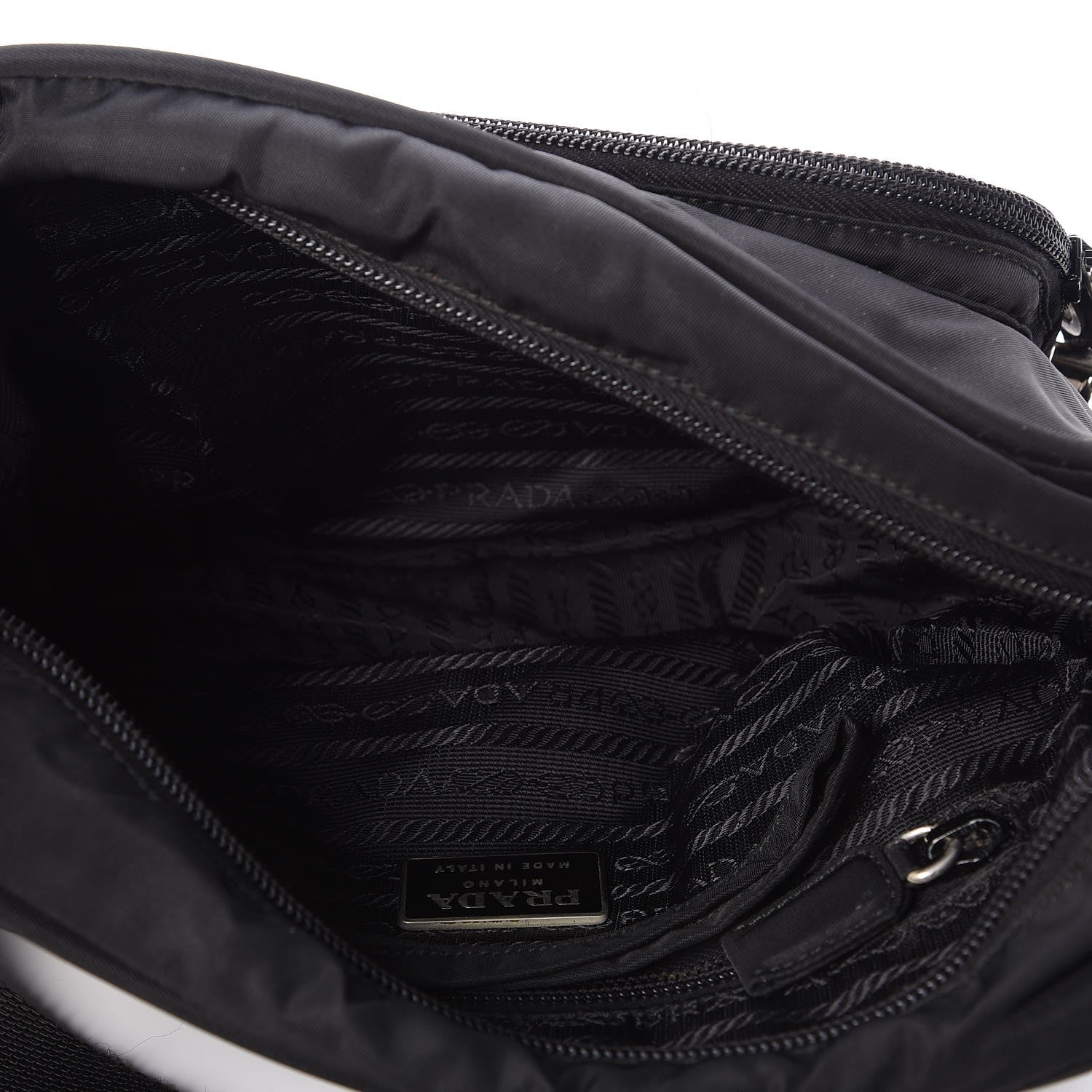 Prada Nylon Saffiano Vela Messenger Bag Nero Black 5 of 7