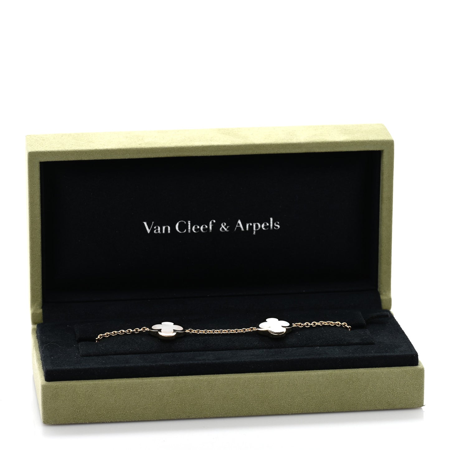 18K Yellow Gold Mother of Pearl 4 Motifs Pure Alhambra Bracelet