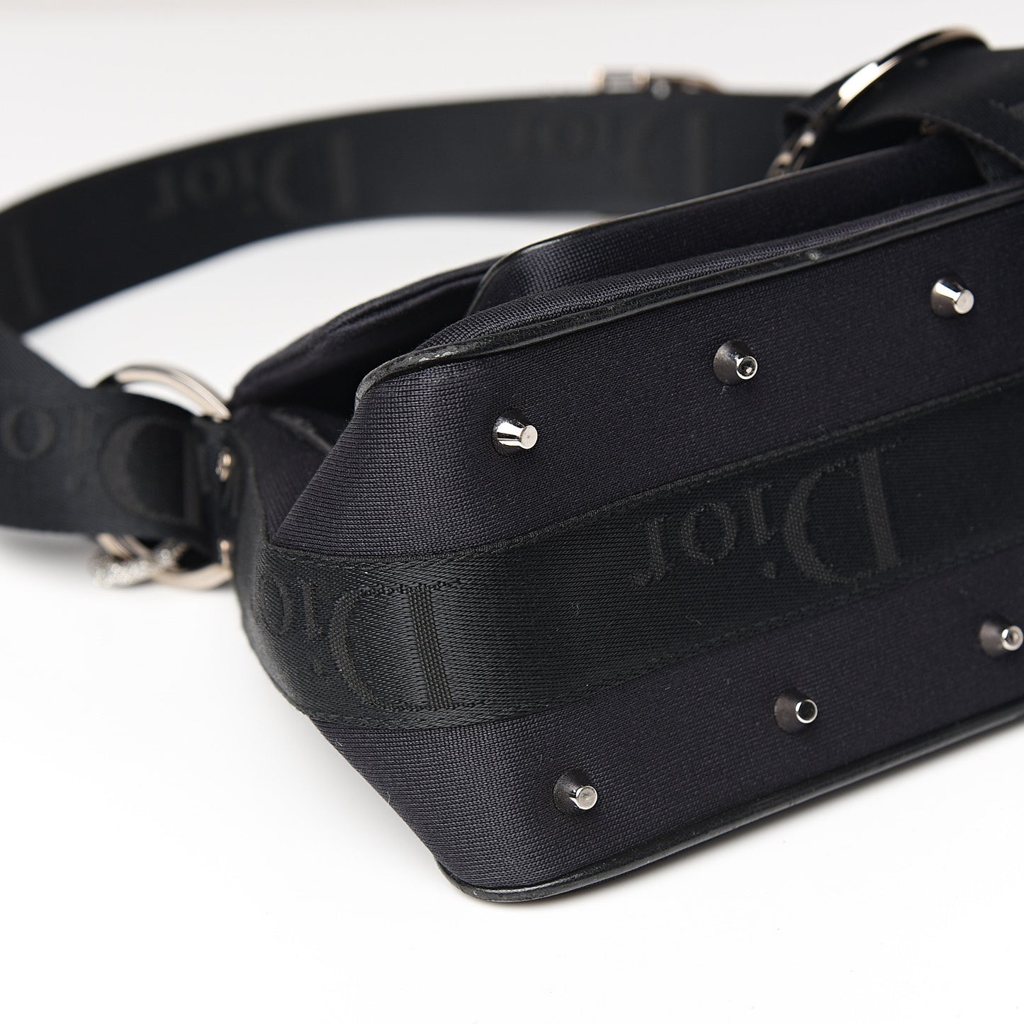 Silk Jersey Crystal Hardcore Clutch Black