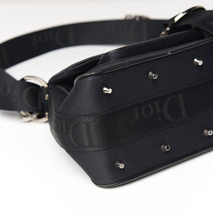 Christian Dior Silk Jersey Crystal Hardcore Clutch Black 8 of 10