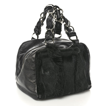 Chanel Lambskin Pony Hair Tote Black 3 of 11