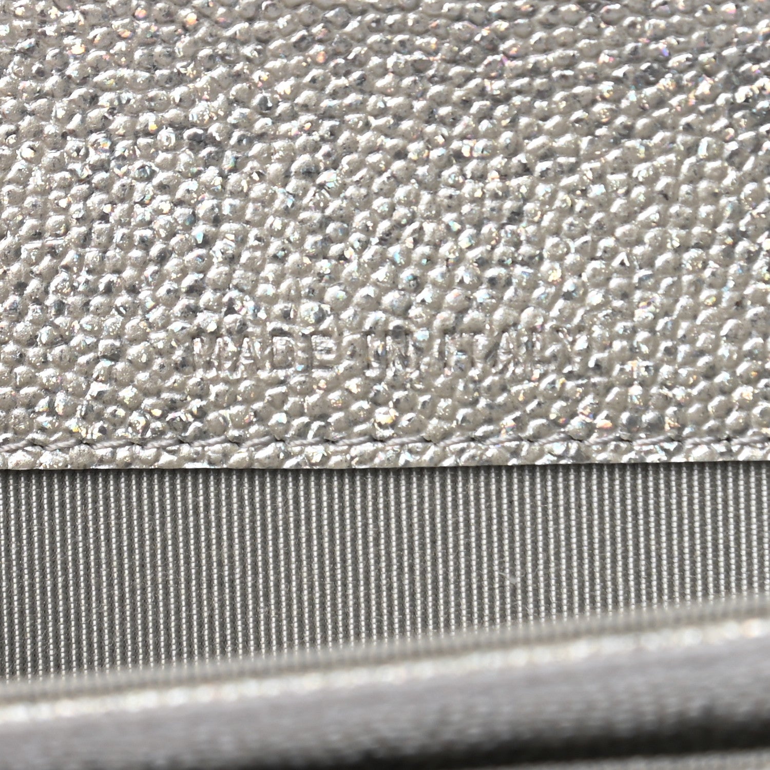 Chanel Glittered Metallic Caviar Quilted Flap Card Holder Wallet Silver 7 of 8