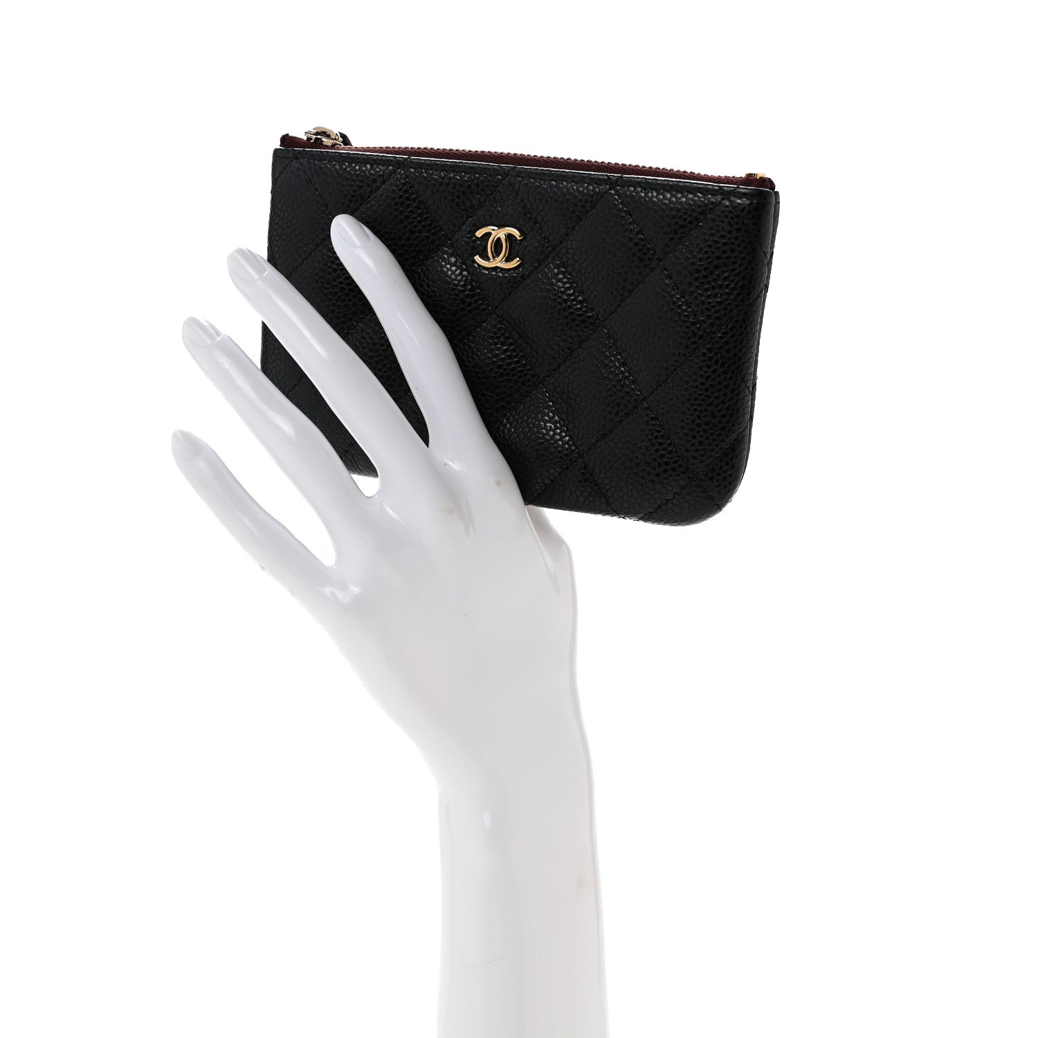 Chanel Caviar Quilted Small Cosmetic Case Black 2 of 10