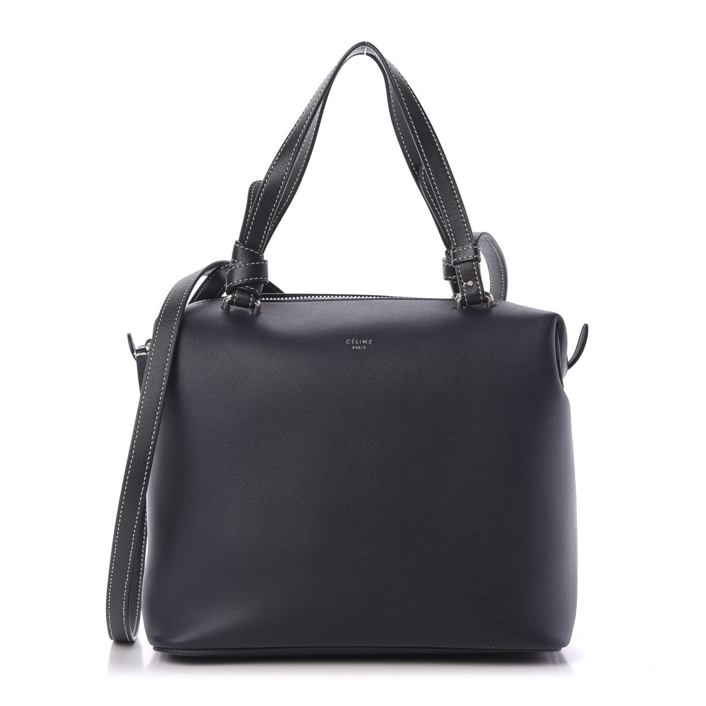Lambskin Small Soft Cube Satchel Navy