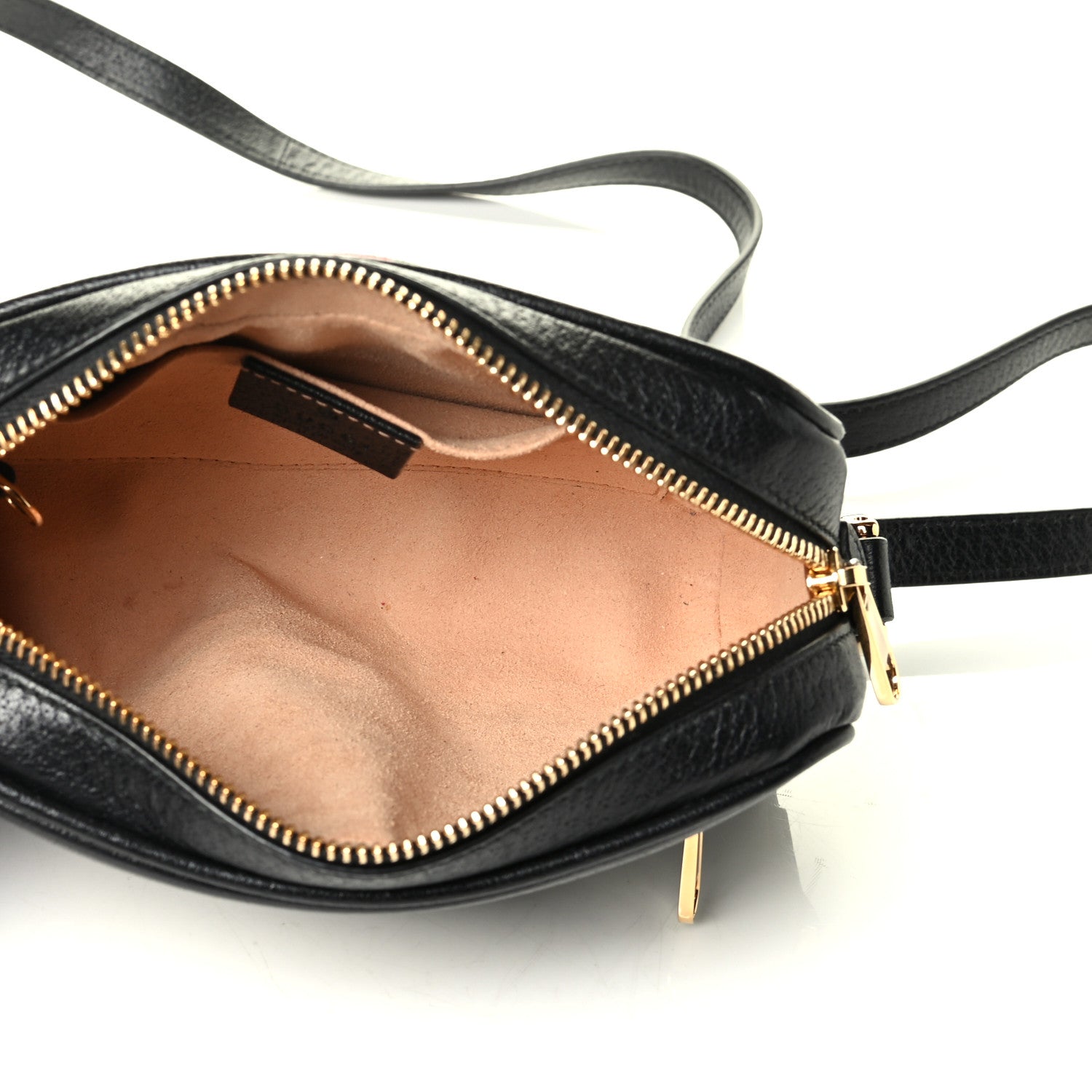 Gucci Calfskin Web Mini Ophidia Shoulder Bag Black 4 of 8