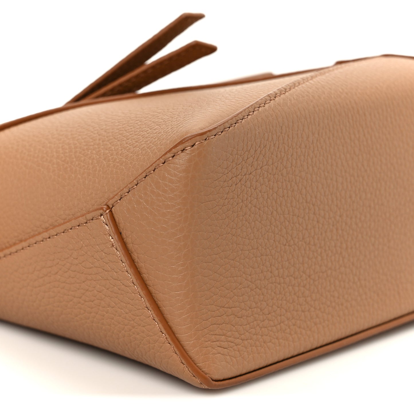 Calfskin Mini Puzzle Edge Bag Toffee