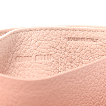 Miu Miu Goatskin Madras Card Case Orchidea Gemma 7 of 8
