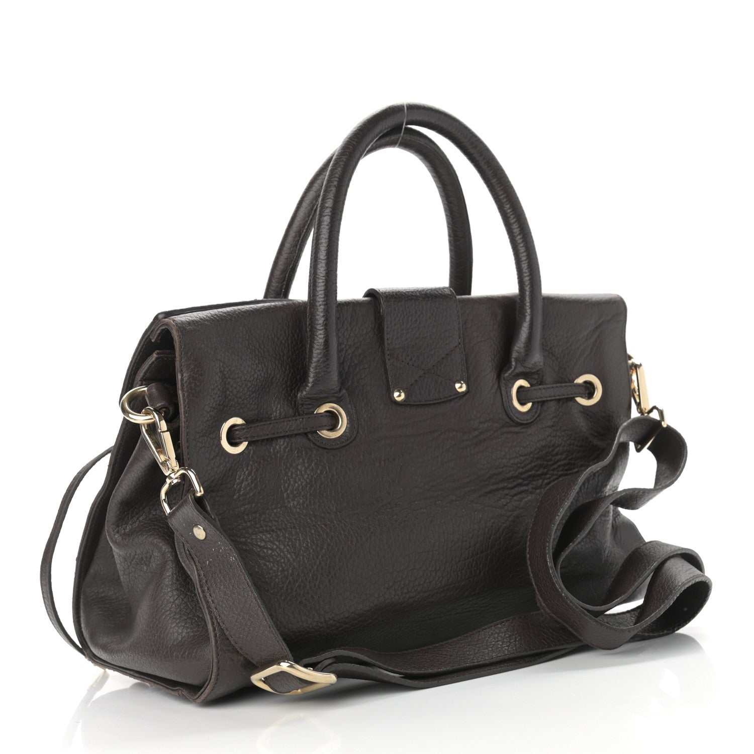 Jimmy Choo Grainy Calfskin Large Rosalie Satchel Grey 2 of 10