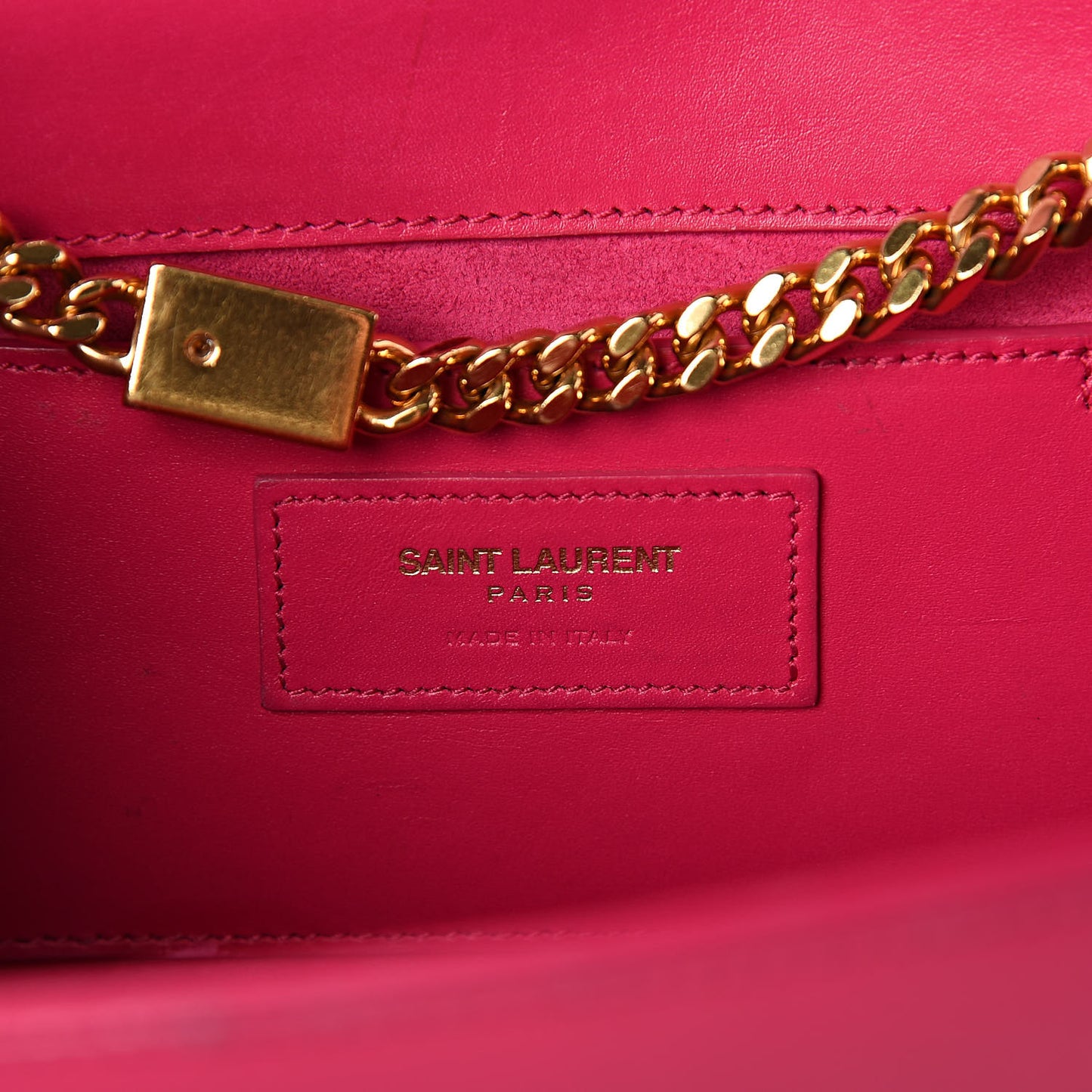 Smooth Calfskin Medium Classic Monogram Kate Tassel Satchel Fuchsia