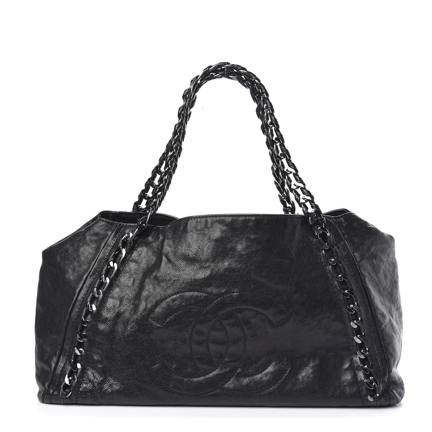 Chanel Glazed Caviar East West Modern Chain Tote Black 1 of 16