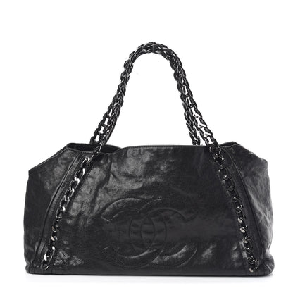 Chanel Glazed Caviar East West Modern Chain Tote Black 1 of 16