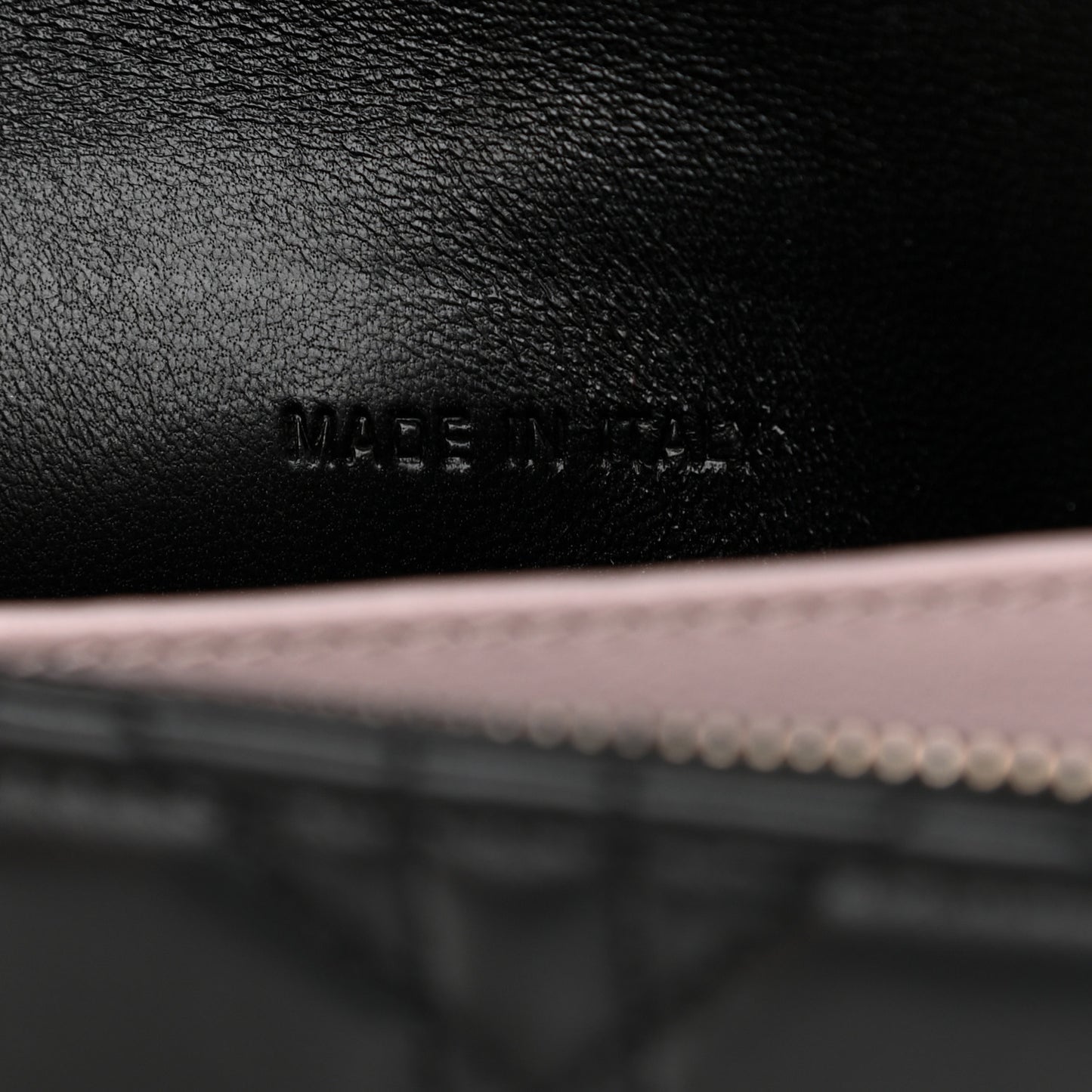 Lambskin Cannage Miss Dior Promenade Pouch Black