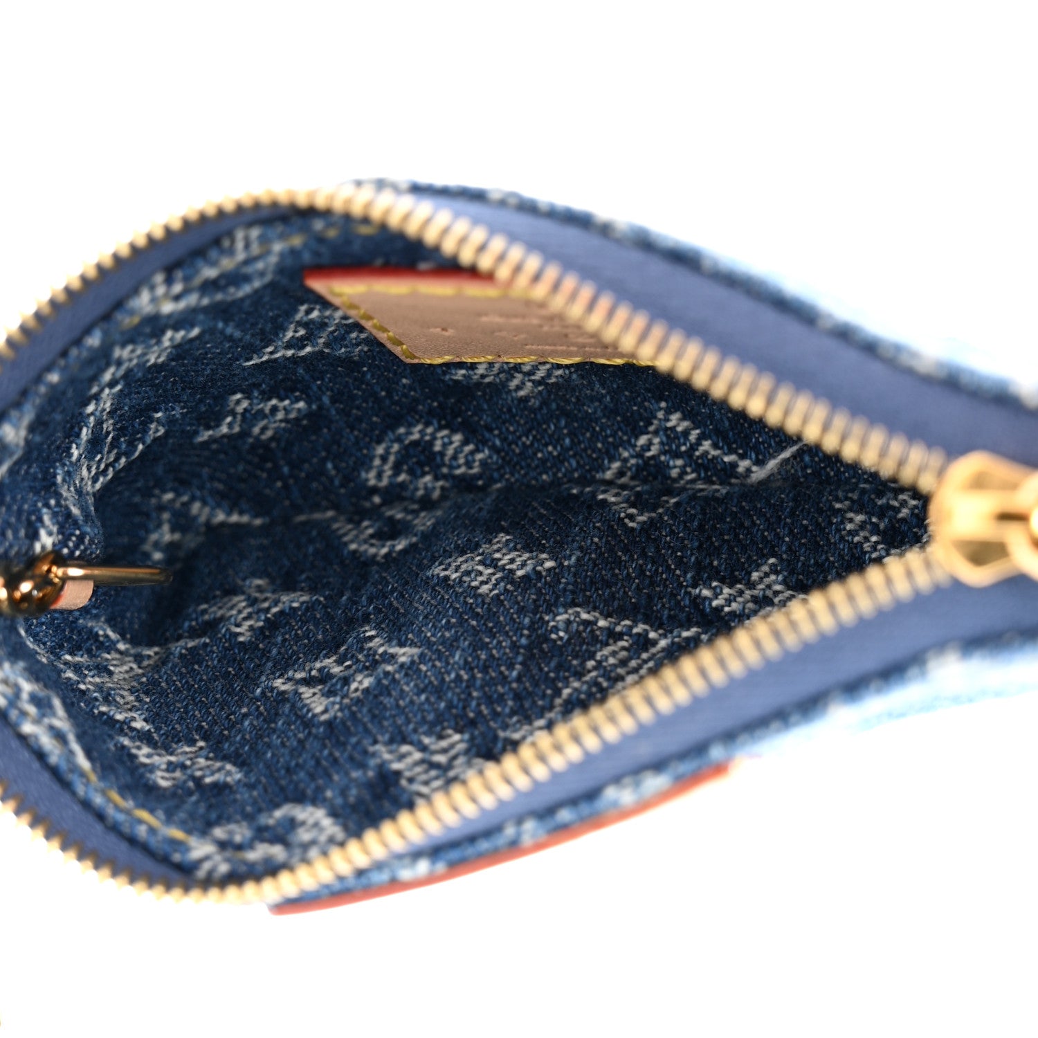Louis Vuitton Monogram Denim Key Pouch Denim Blue 5 of 7