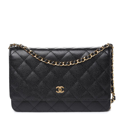 Chanel Caviar Quilted Wallet On Chain WOC Black 1 of 15