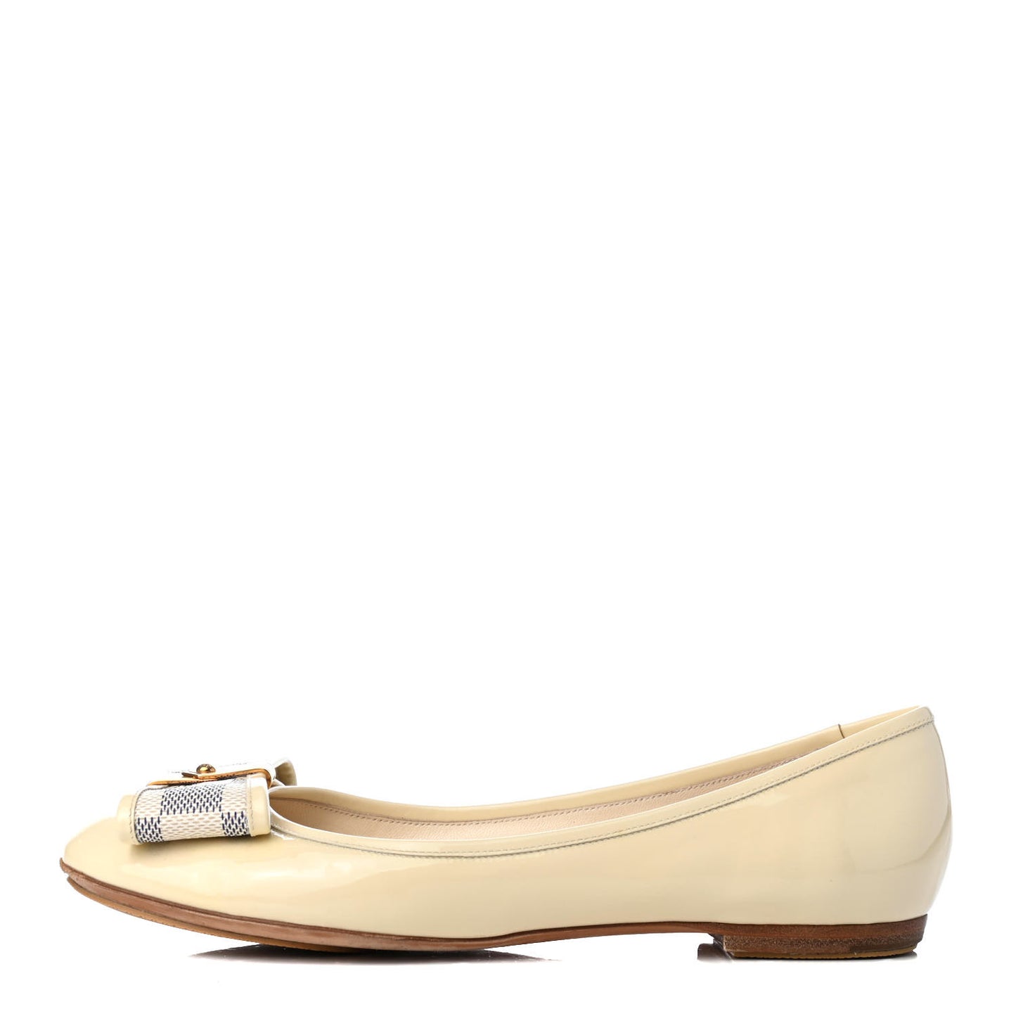 Damier Azur Patent Valentine Ballerina Flats 37