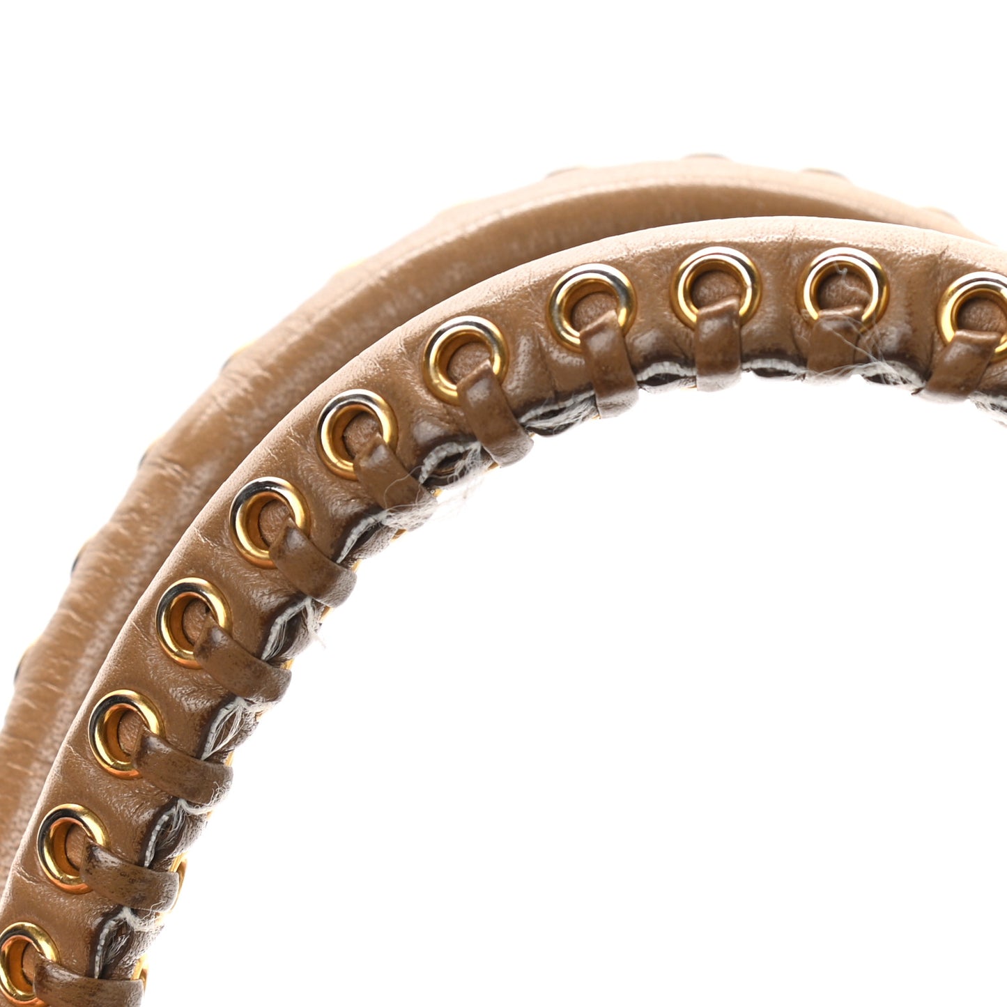 Vitello Daino Grommet Top Handle Tote Naturale