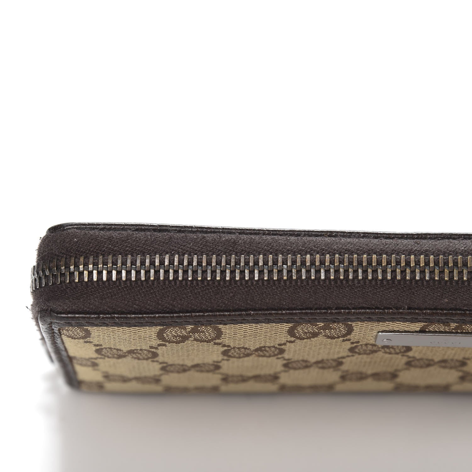 Gucci Monogram Metal Bar Zip Around Wallet Dark Brown 7 of 7