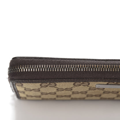 Gucci Monogram Metal Bar Zip Around Wallet Dark Brown 7 of 7