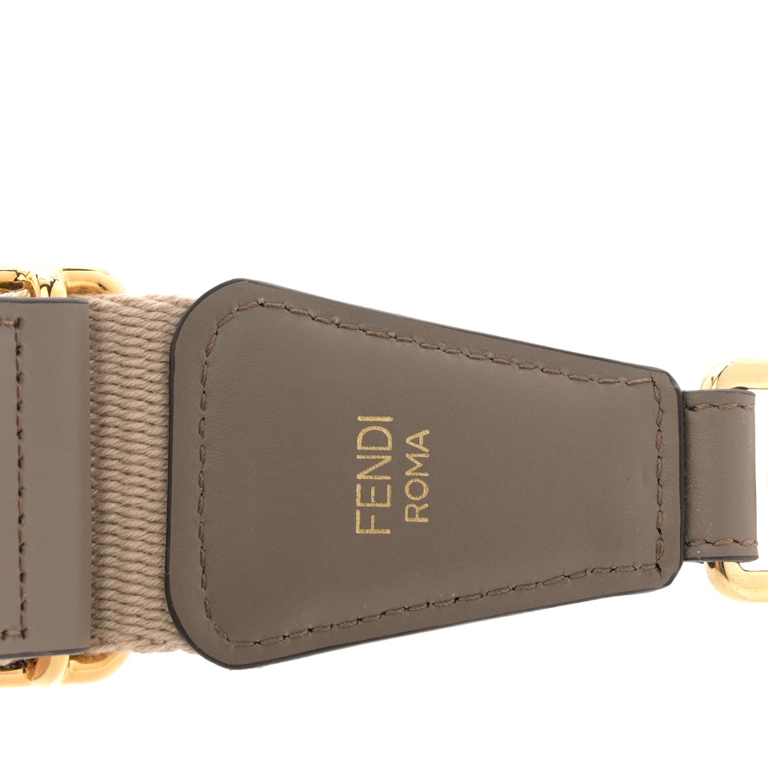 Fendi Jacquard Ribbon Vitello King FF Bi-Color Intreccio Adjustable Strap You Corda Rosa 3 of 4