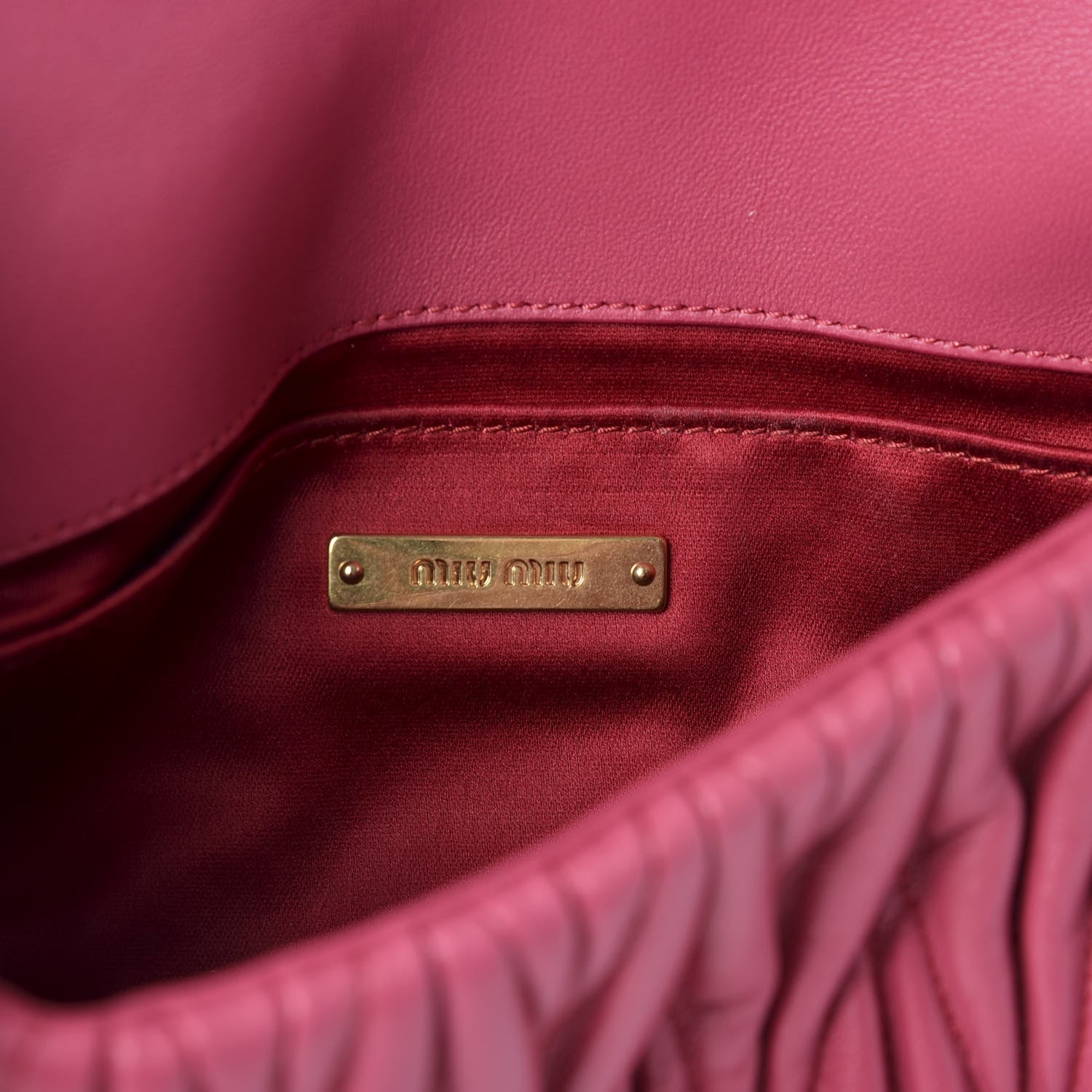 Miu Miu Nappa Matelasse Crossbody Peonia 7 of 8