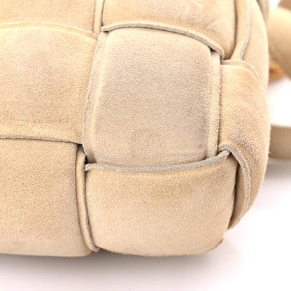 Bottega Veneta Suede Calfskin Maxi Intrecciato Padded Cassette Crossbody Bag Sand 14 of 15