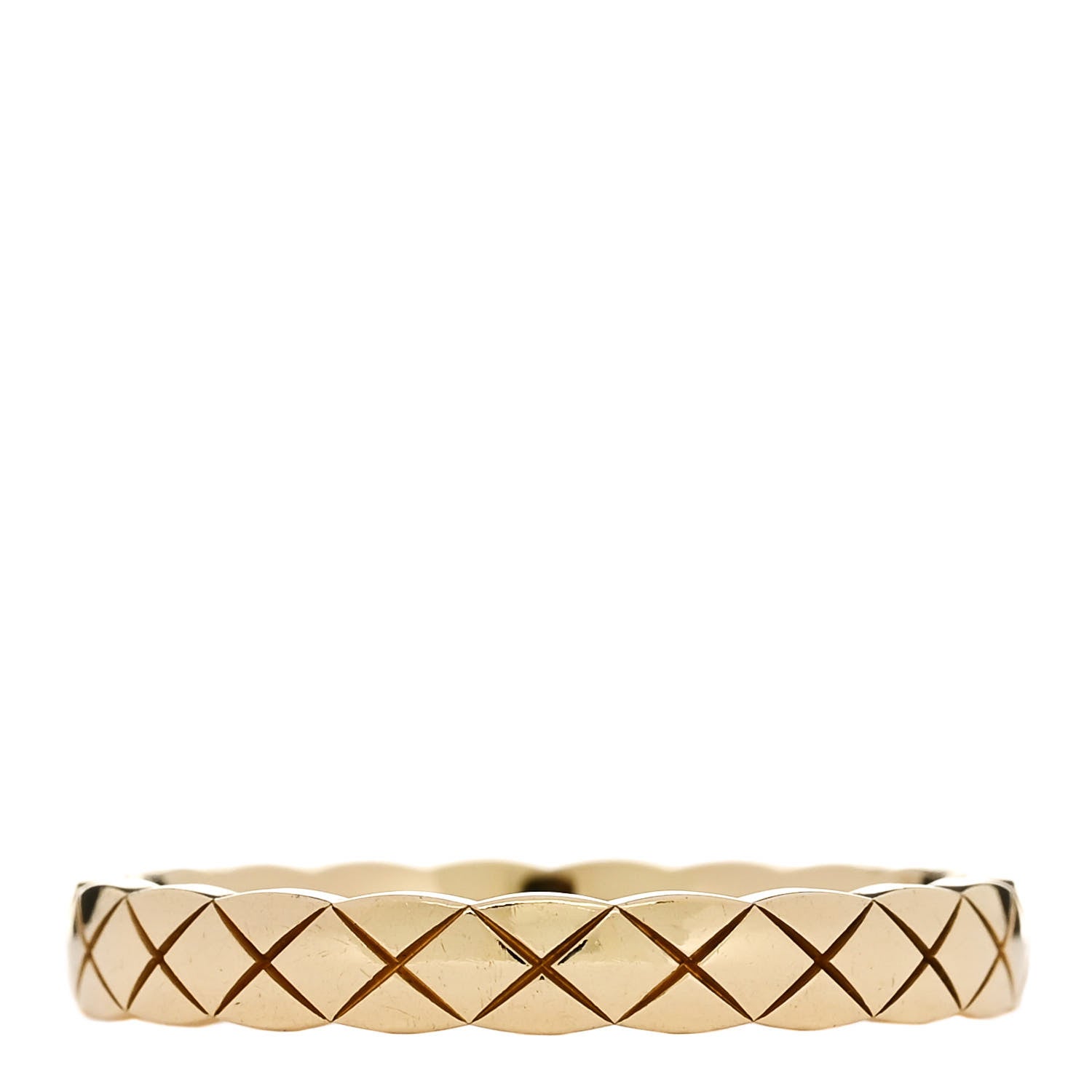 Chanel 18K Yellow Gold Mini Coco Crush Ring 61 9.5 1 of 5