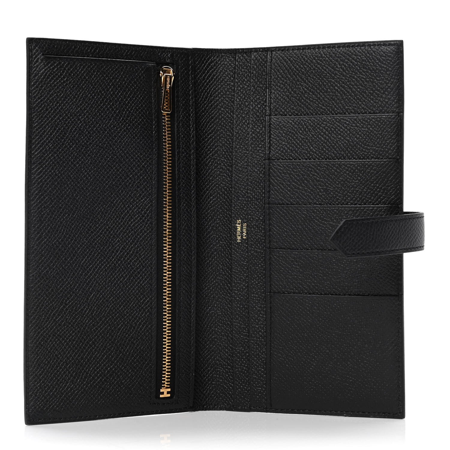 Hermes Epsom Bearn Gusset Wallet Black 4 of 4