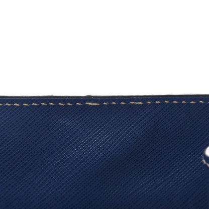 Prada Saffiano Lux Bi-Color Small Tote Bluette Turchese 11 of 17
