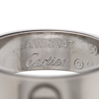 Cartier 18K White Gold 5.5mm LOVE Ring 50 5.25 4 of 4