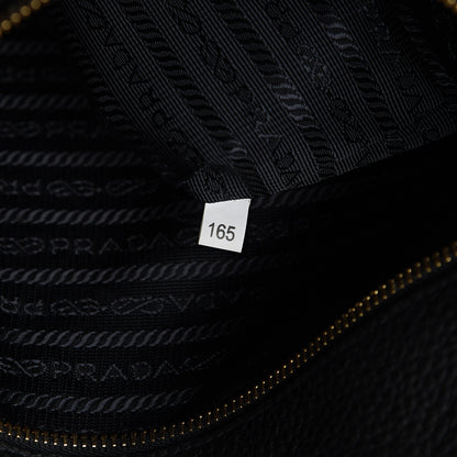 Prada Vitello Daino Side Zip Tote Black 6 of 9