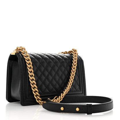 Chanel Caviar Quilted Medium Boy Flap Black 3 of 11