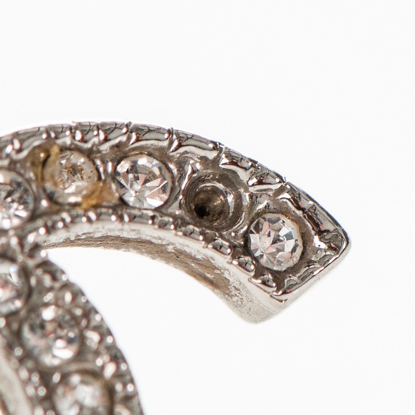 Crystal CC Earrings Silver