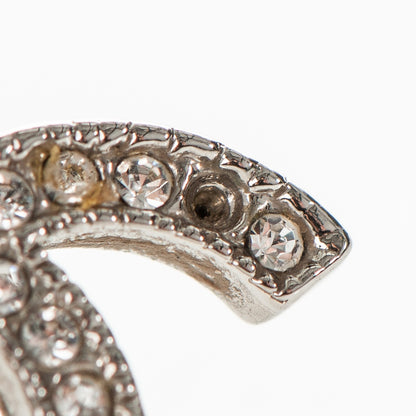 Chanel Crystal CC Earrings Silver 7 of 8