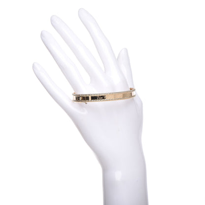 Van Cleef & Arpels 18K Yellow Gold Perlee Signature Bangle Bracelet L 2 of 5