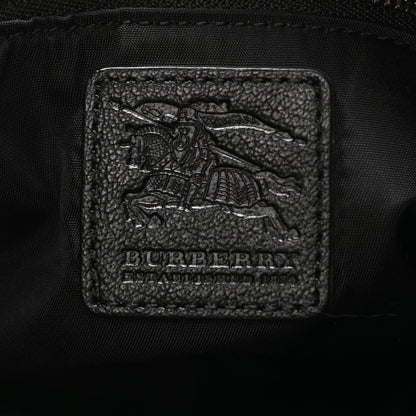 Burberry Nylon Tonal Check Drawstring Tote Black 5 of 10